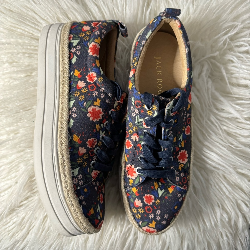 JACK ROGERS Mia Floral Sneaker • size 7.5